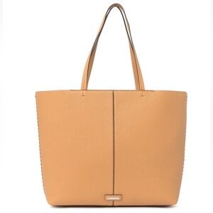 REBECCA MINKOFF Panama Leather Tote Bag With Pouch Honey